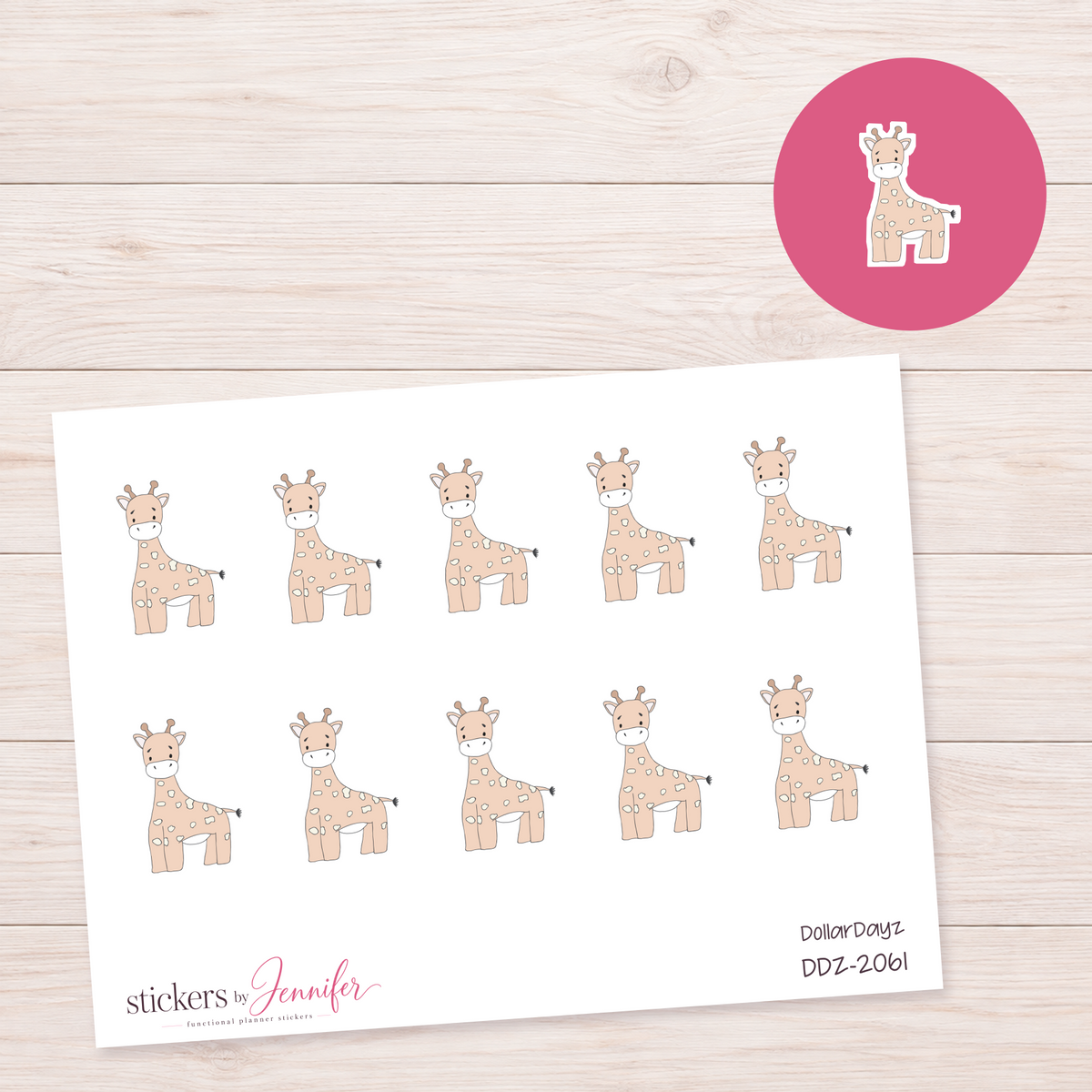 Little Giraffe Planner Stickers | DDZ-2061