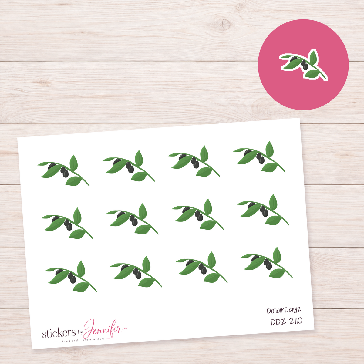 Olive Branch Planner Stickers | DDZ-2110