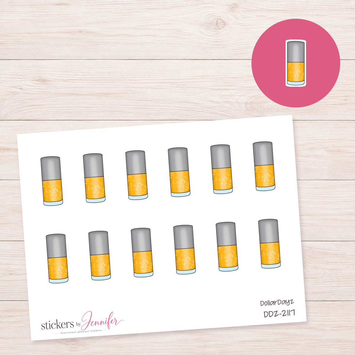Golden Travel Bottle Planner Stickers | DDZ-2117