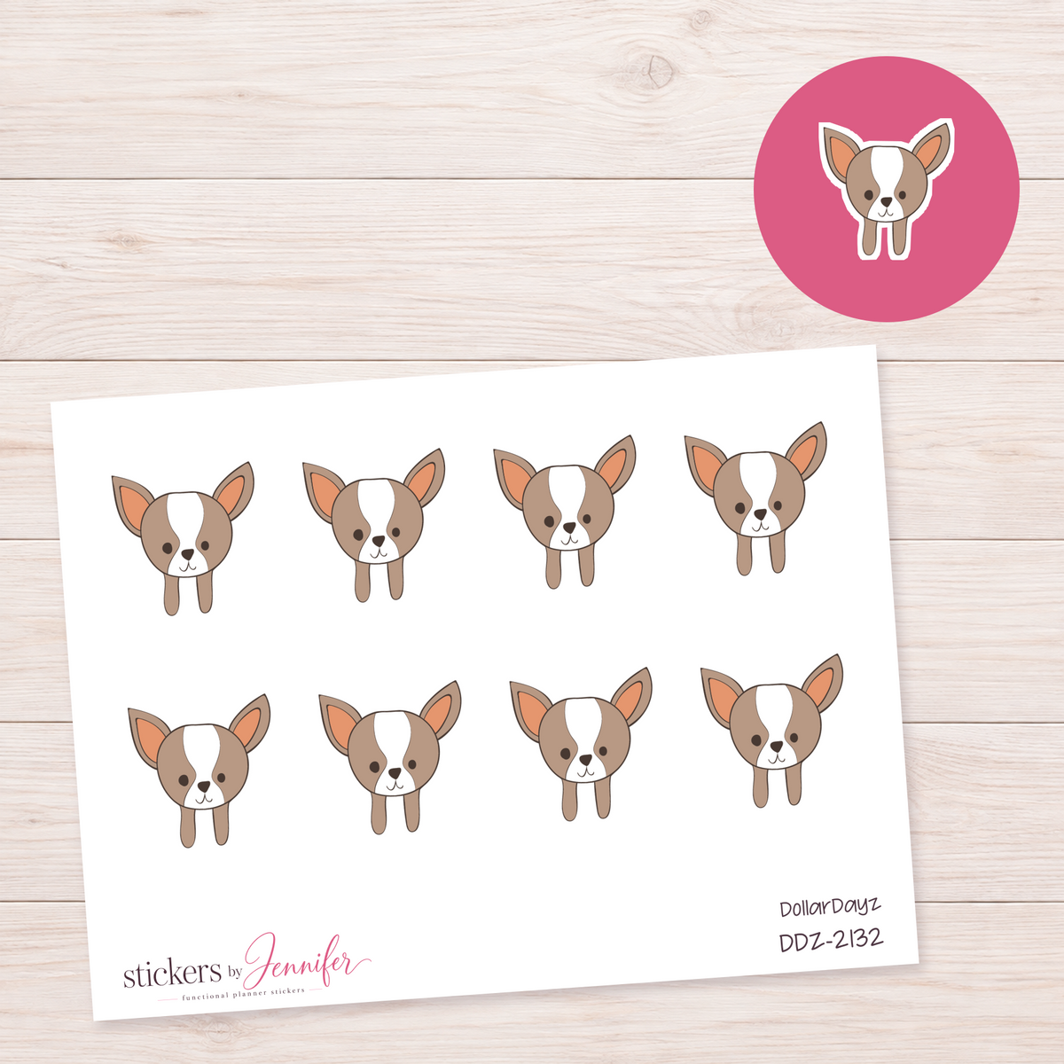 Little Chihuahua Planner Stickers | DDZ-2132