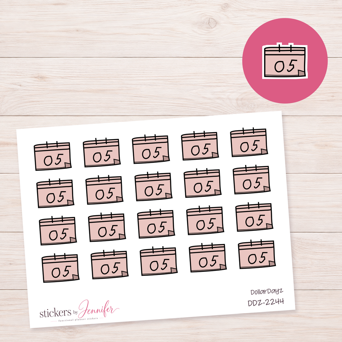 Calendar Page 05 Planner Stickers | DDZ-2244