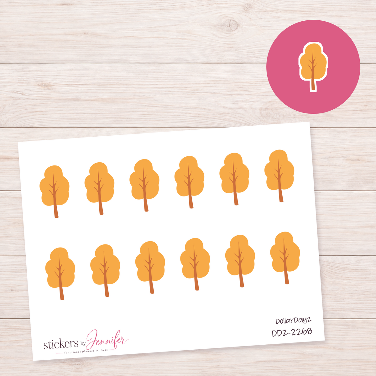 Golden Tree Icon Planner Stickers | DDZ-2268