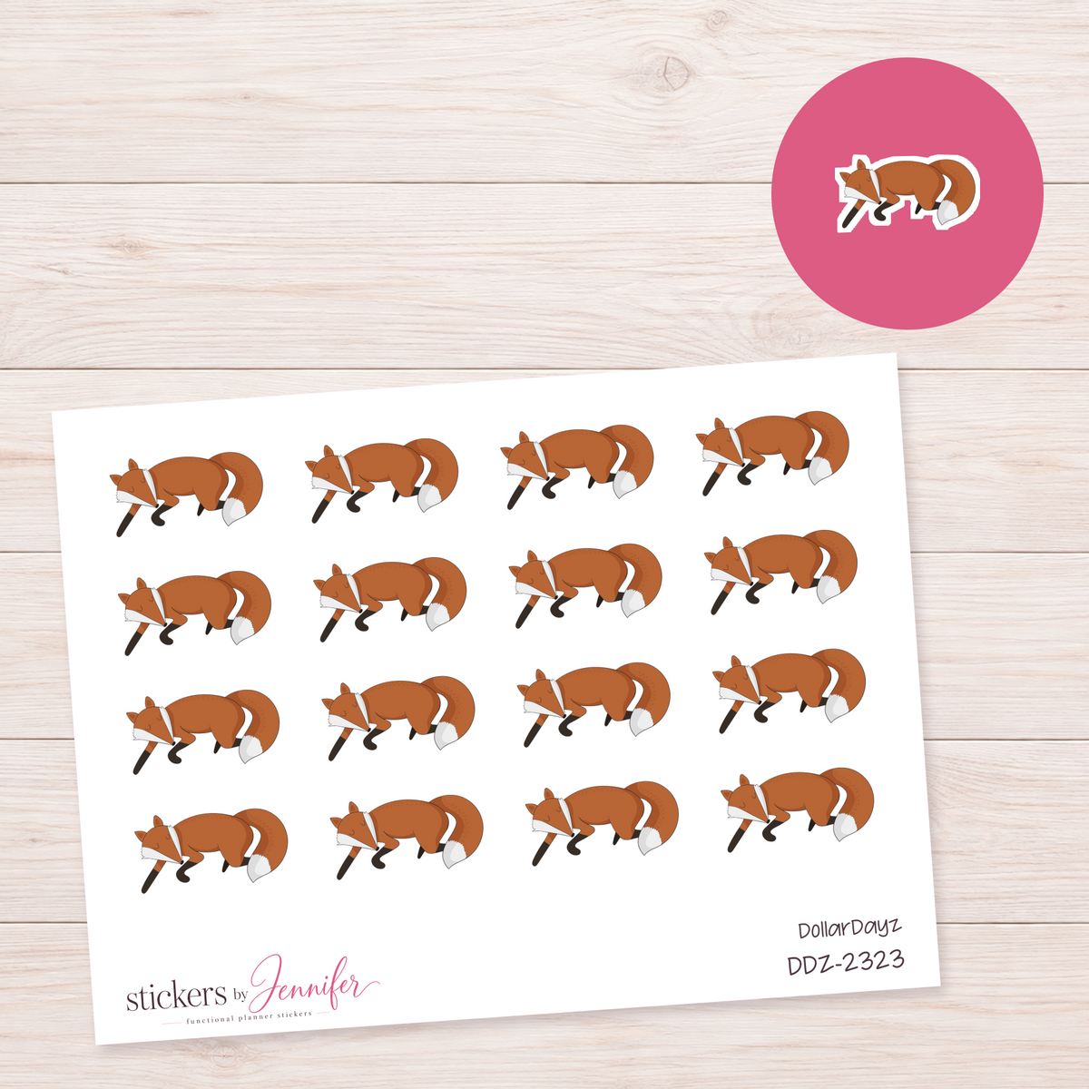Woodland Fox Planner Stickers | DDZ-2323