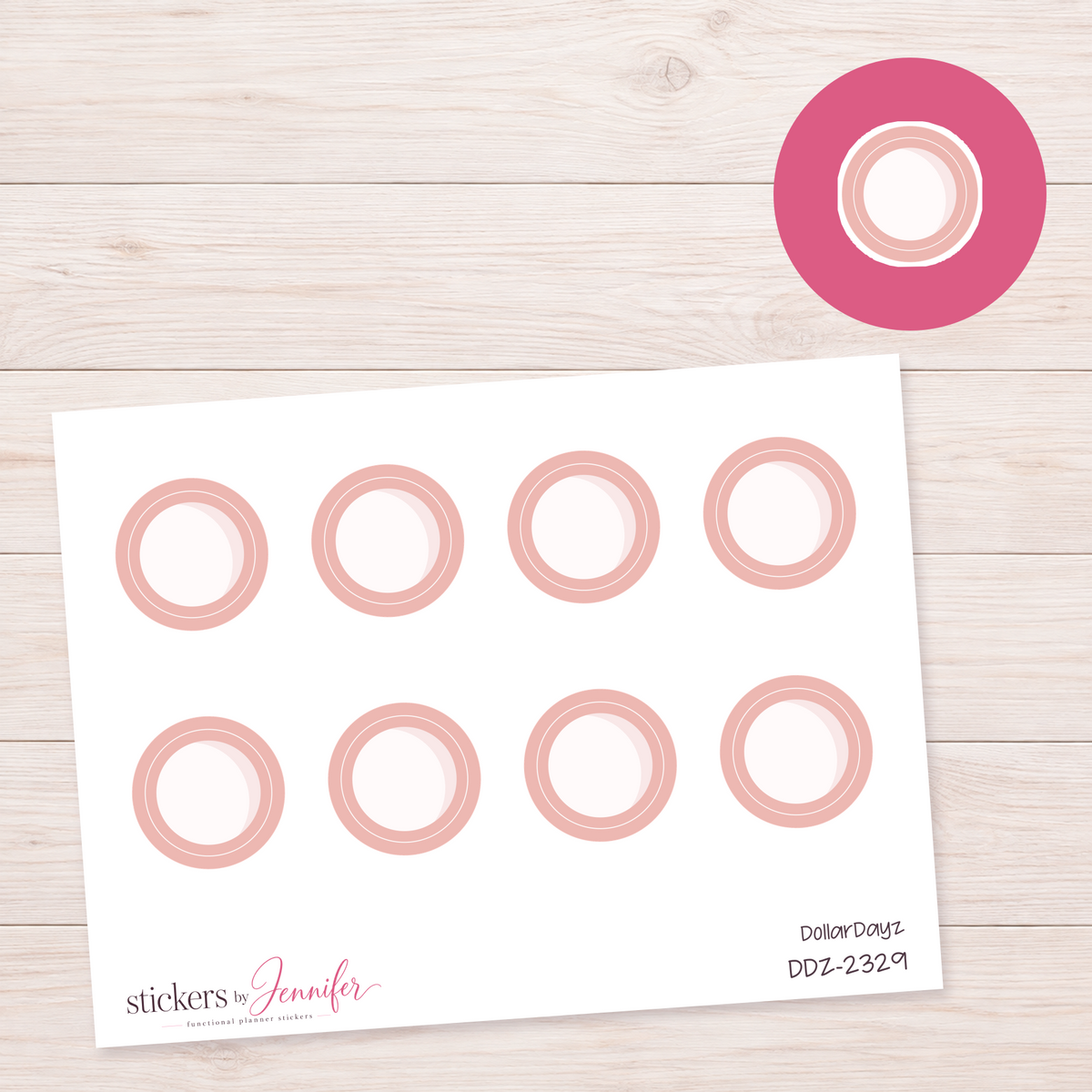 Pink Plate Planner Stickers | DDZ-2329