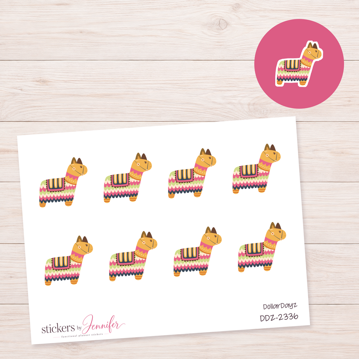 Colorful Llama Pinata Planner Stickers | DDZ-2336