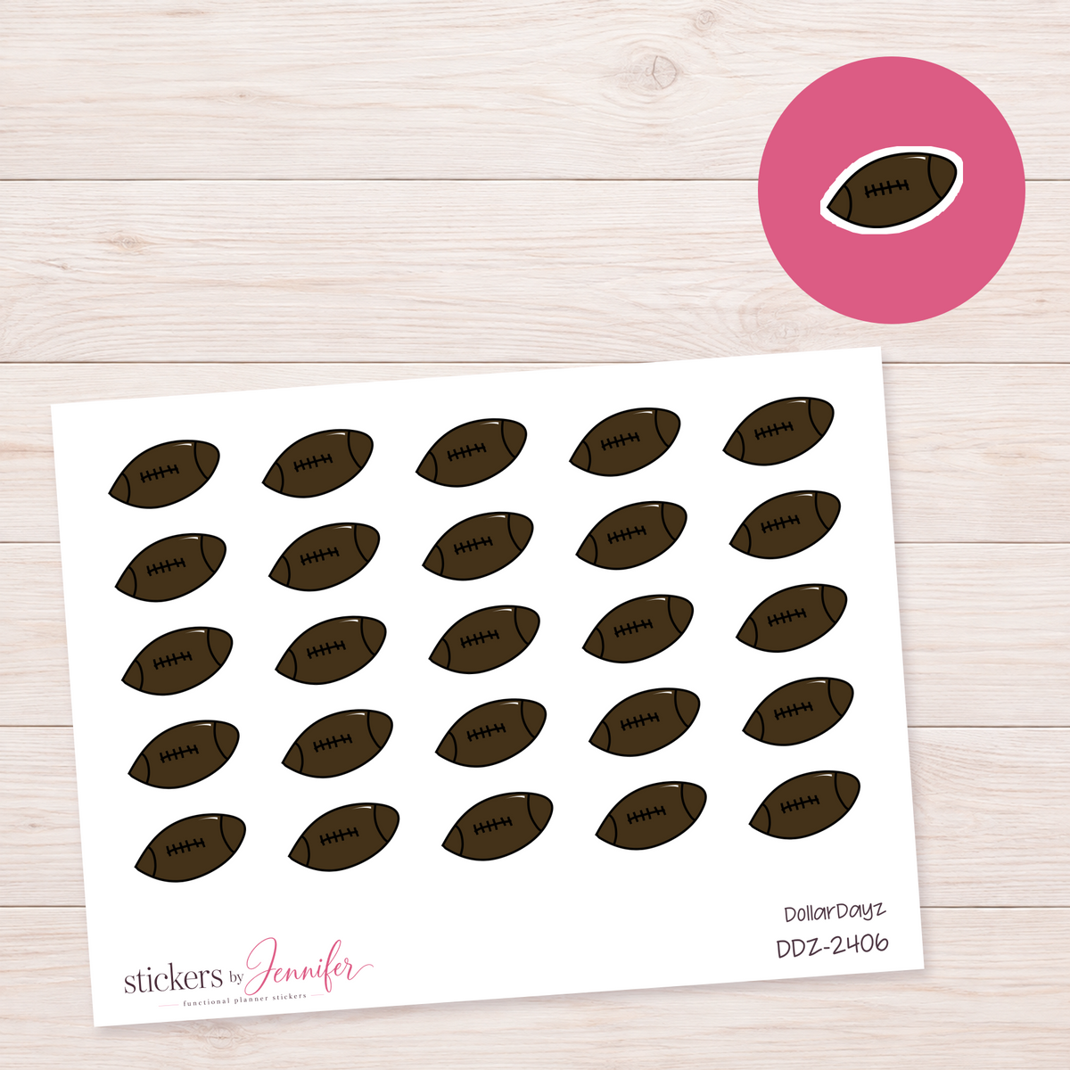 Football Planner Stickers | DDZ-2406