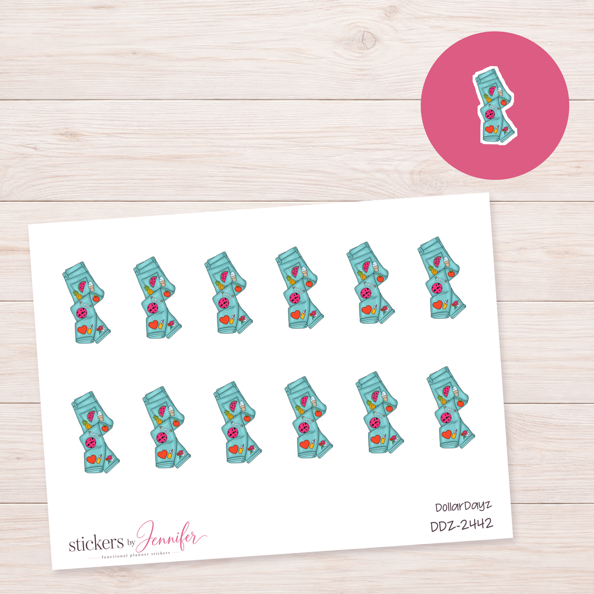 Fruit Pattern Socks Planner Stickers | DDZ-2442