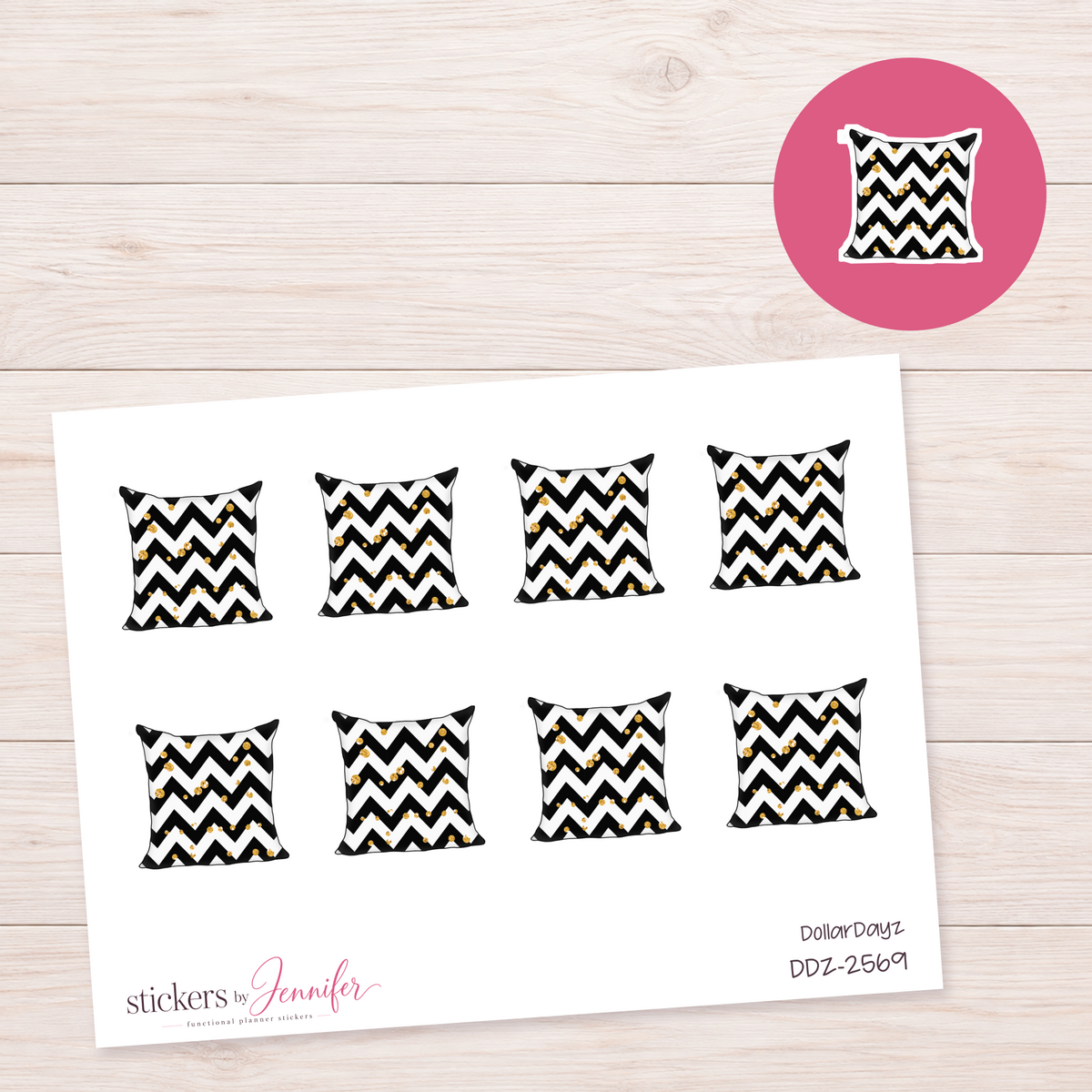 Chevron Pillow Planner Stickers | DDZ-2569