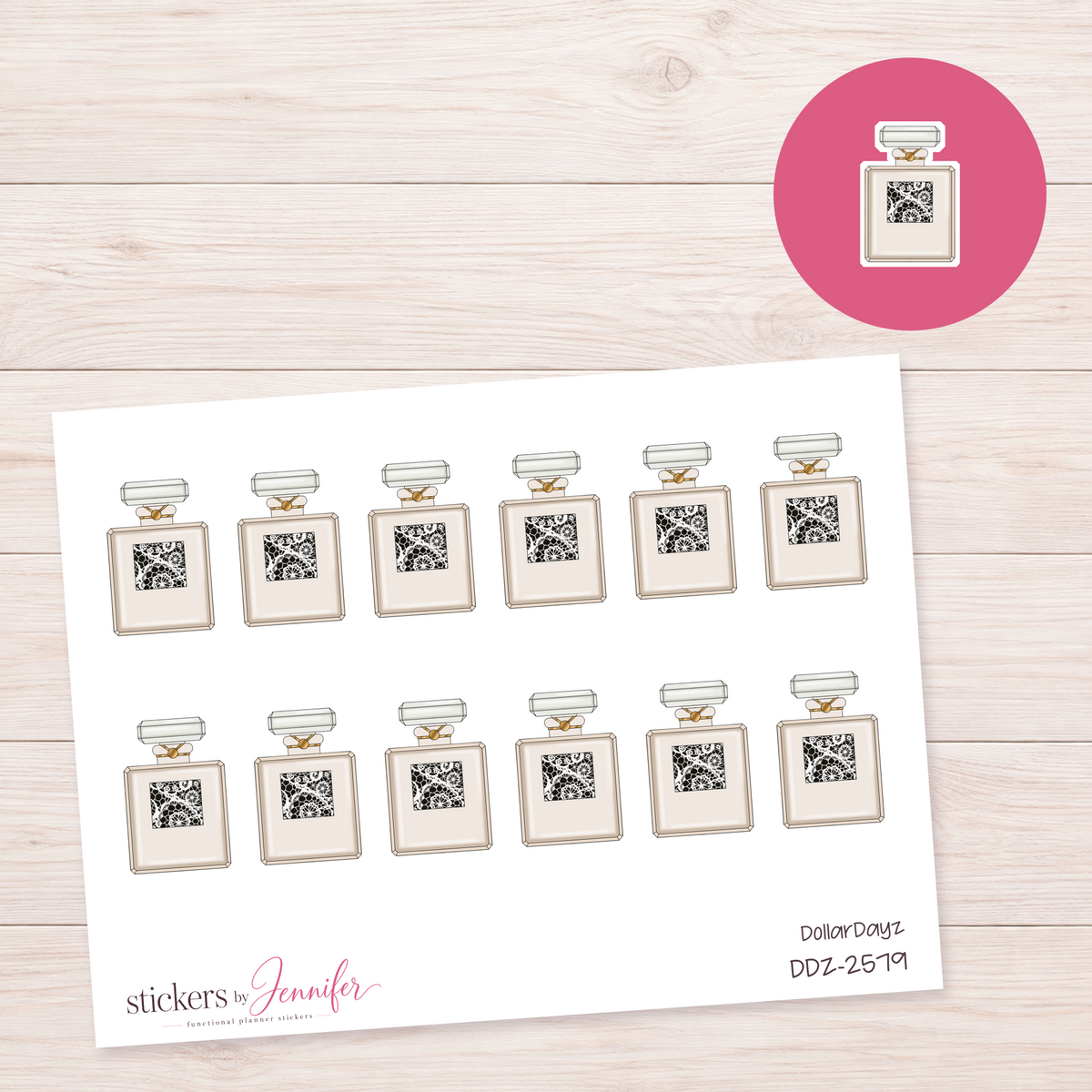 Neutral Perfume Bottle Planner Stickers | DDZ-2579
