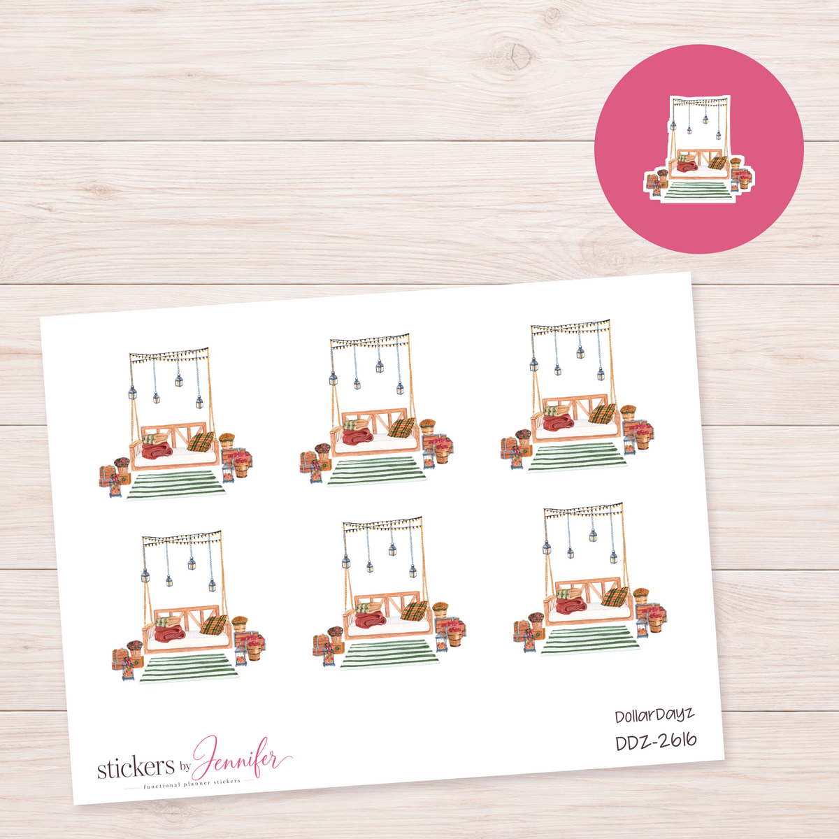 Cozy Outdoor Swing Planner Stickers | DDZ-2616