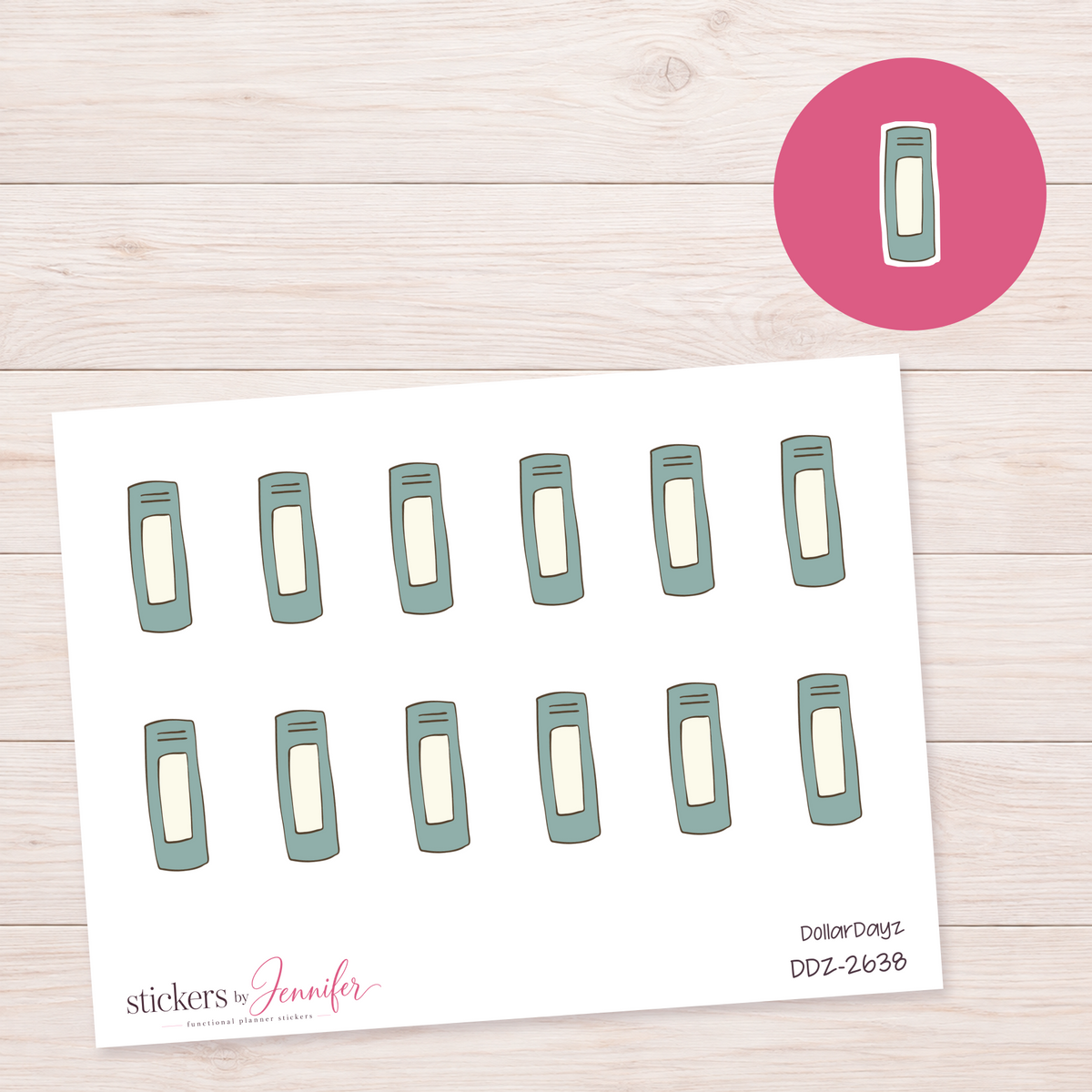 Sage Book Spine Planner Stickers | DDZ-2638