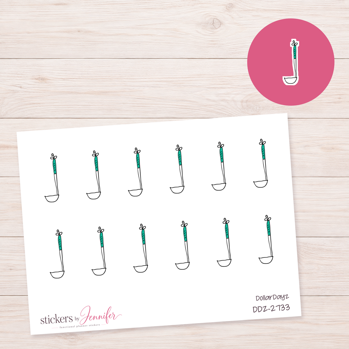 Kitchen Ladle Planner Stickers | DDZ-2733