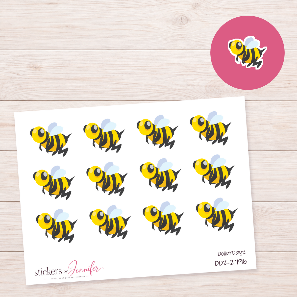 Flying Bee Planner Stickers | DDZ-2796