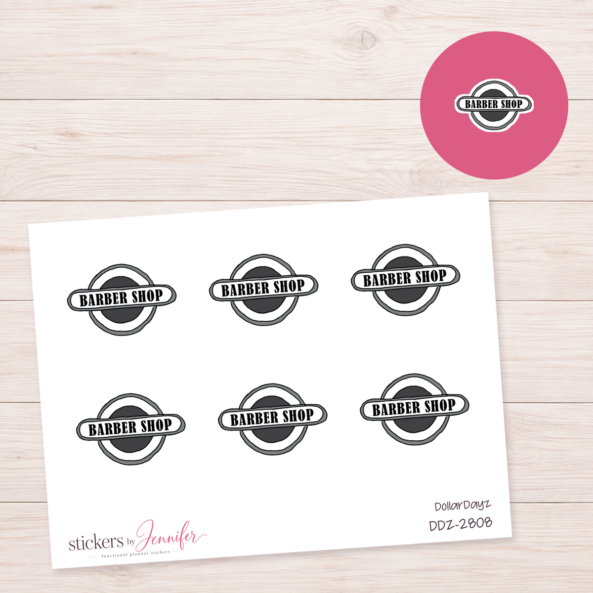 Barber Shop Sign Planner Stickers | DDZ-2808
