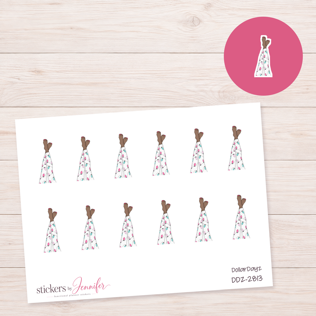 Patterned Sleeve Hand Planner Stickers | DDZ-2813