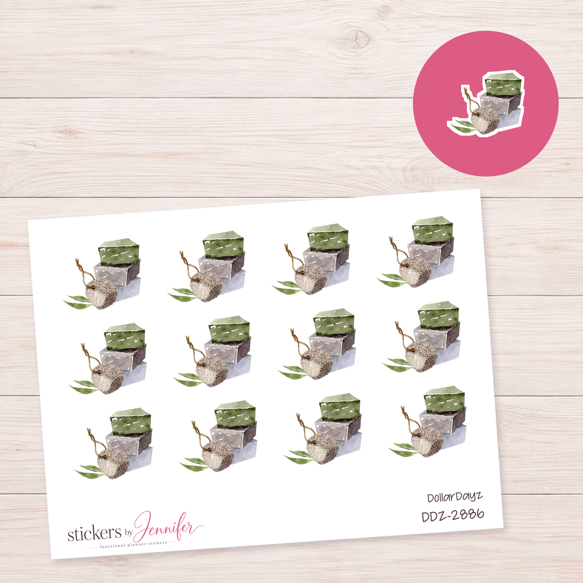 Natural Soap Stack Planner Stickers | DDZ-2886