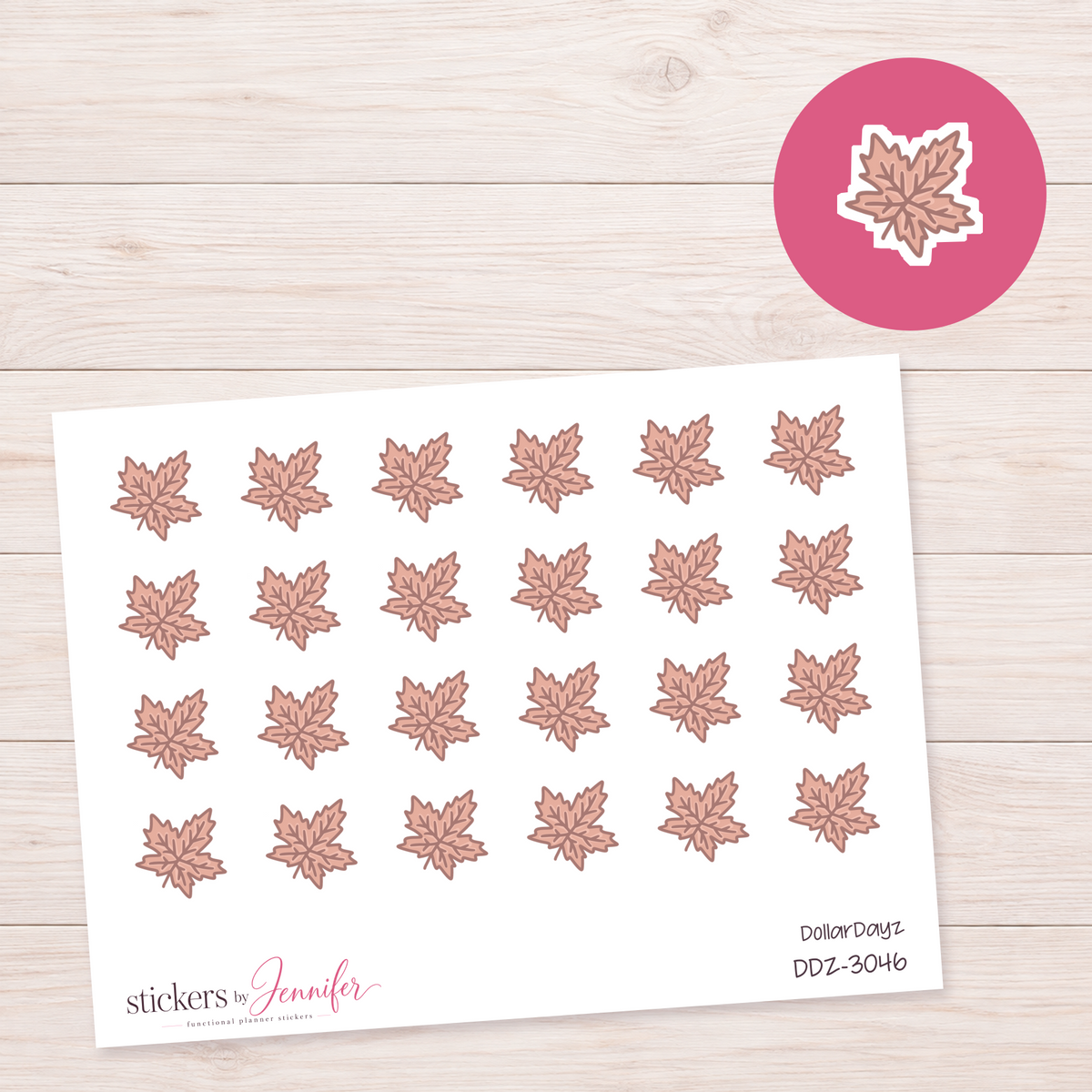 Maple Leaf Planner Stickers | DDZ-3046