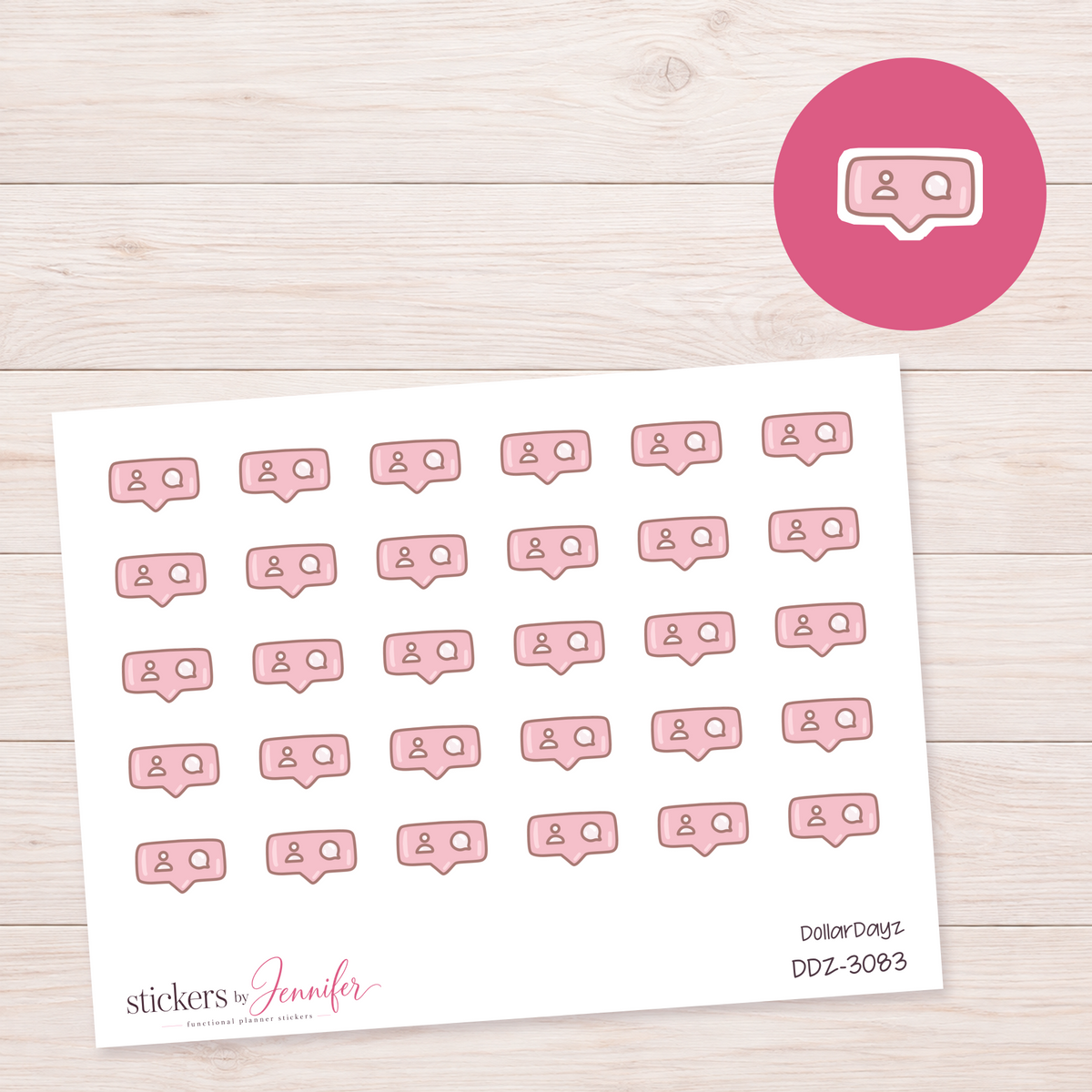 Comment Notification Bubble Planner Stickers | DDZ-3083