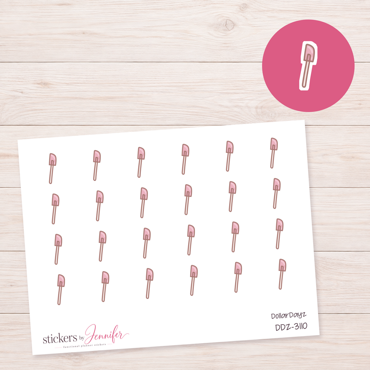 Pink Baking Spatula Planner Stickers | DDZ-3110