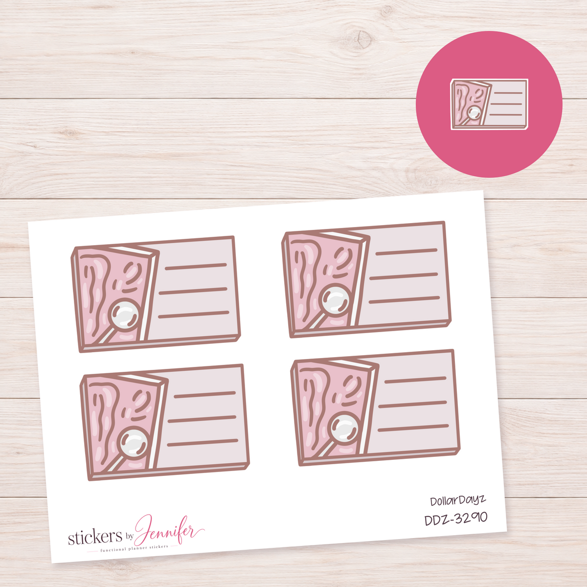 Summer Accessories Lined Box Planner Stickers | DDZ-3290