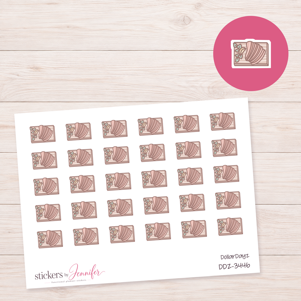 Sliced Fish Board Planner Stickers | DDZ-3446