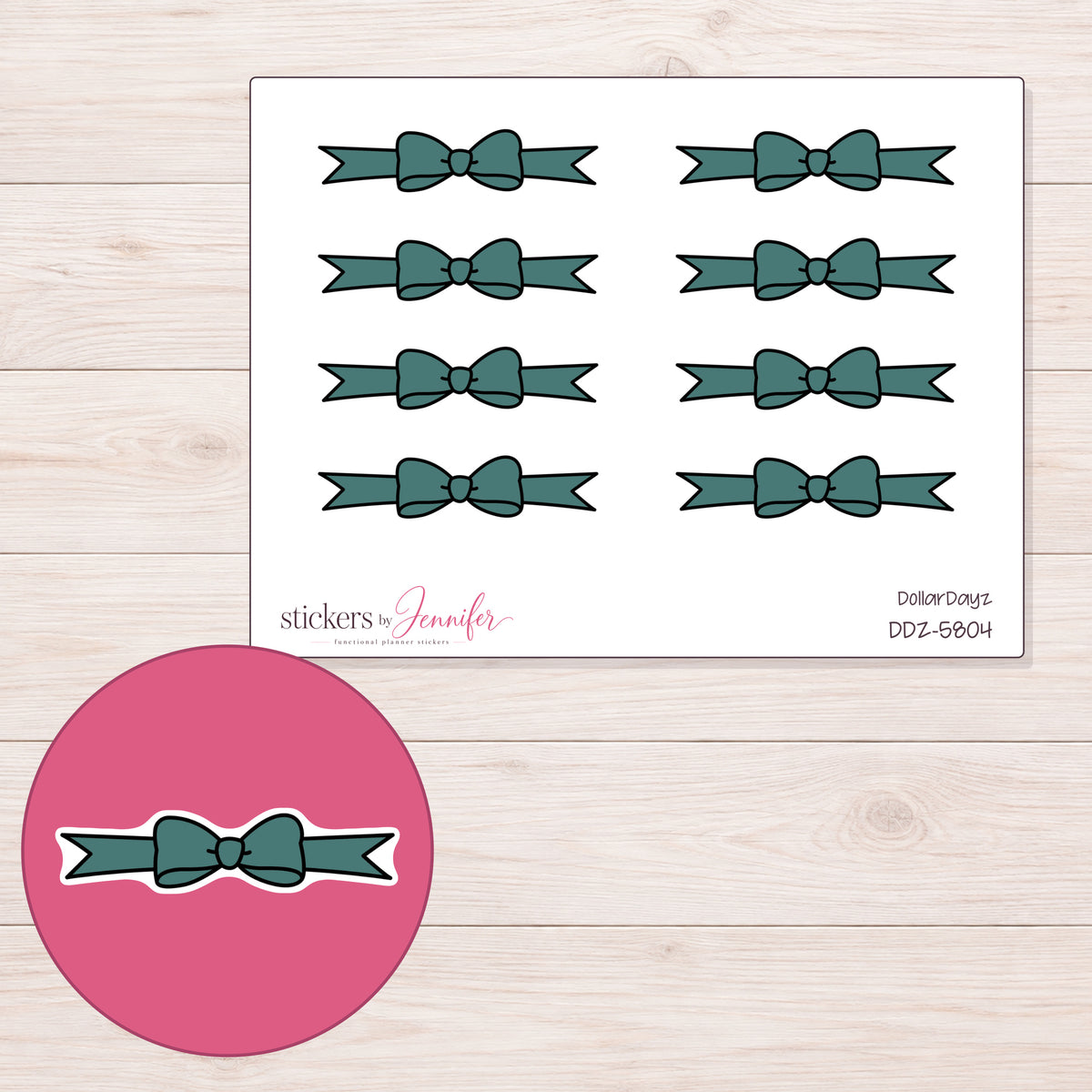 DDZ-5804 planner sticker sheet with enlarged sticker detail