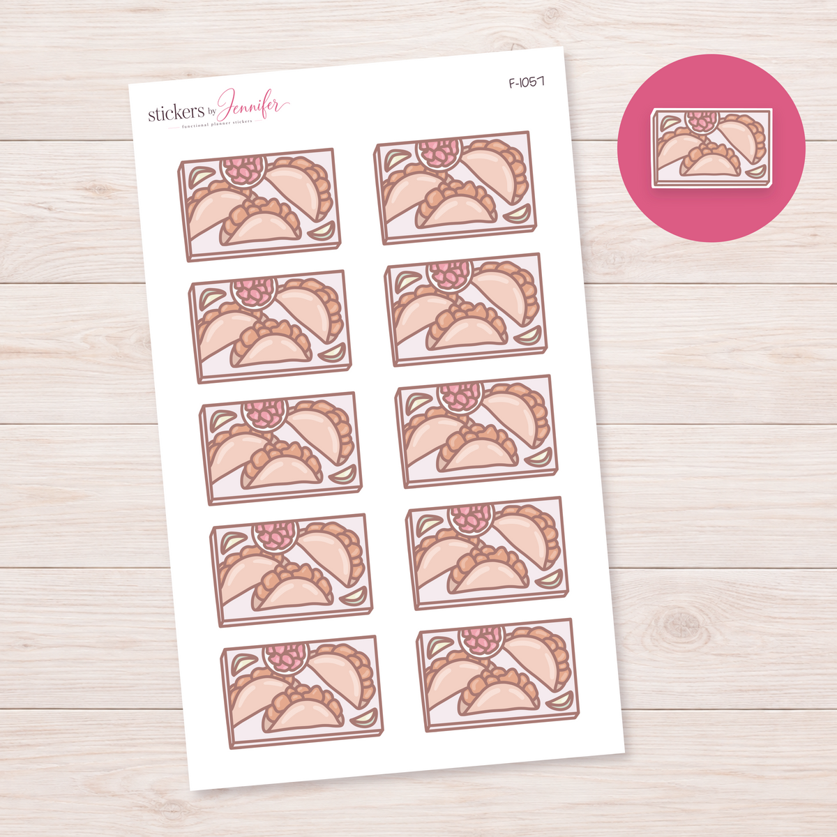 Taco Night Flatlay Box Planner Stickers | F-1057