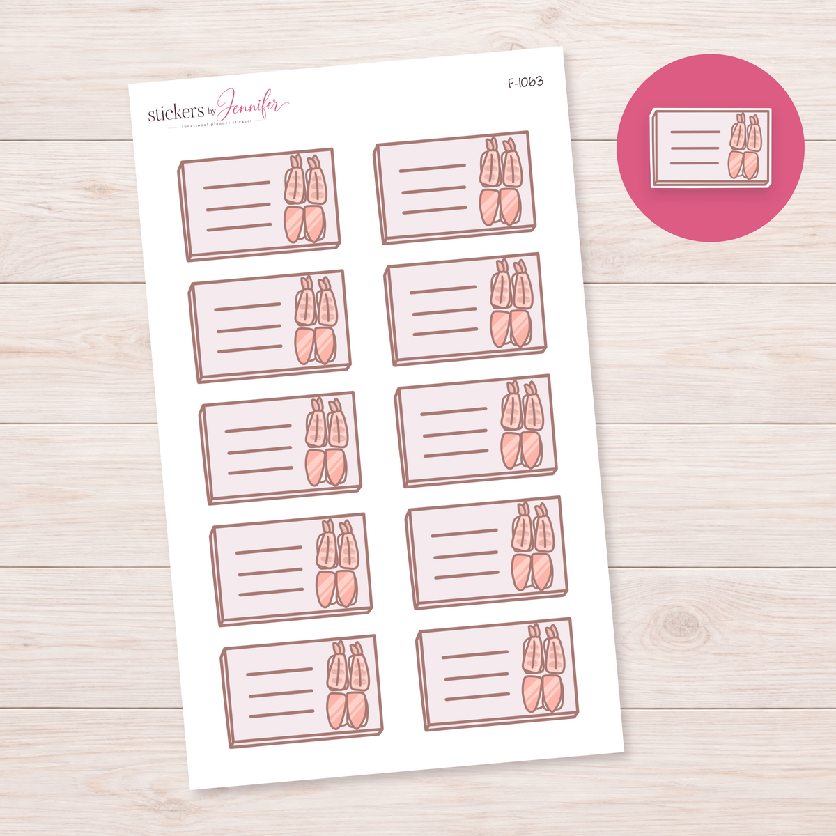 Sushi Lined Box Planner Stickers | F-1063