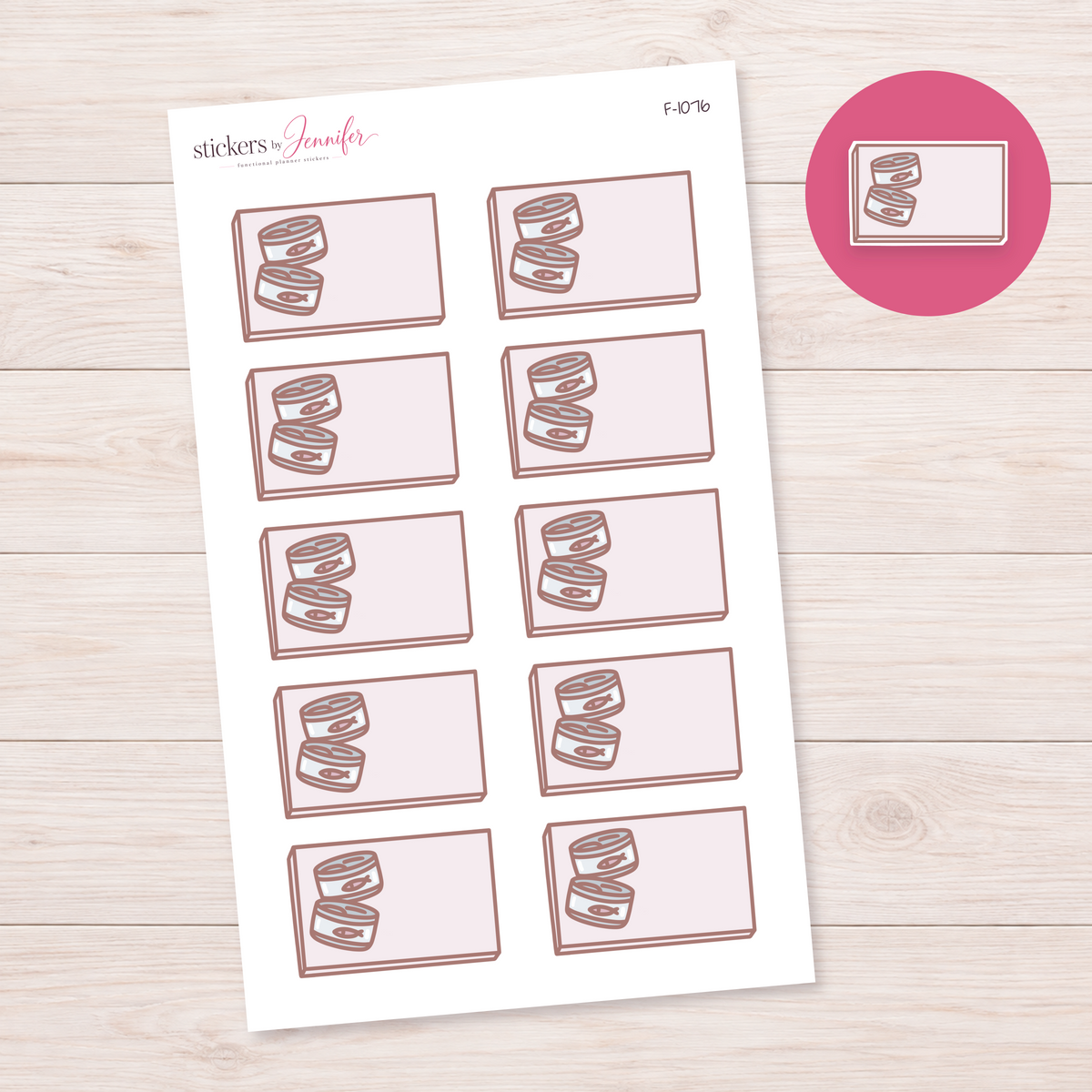 Pet Food Cans Note Box Planner Stickers | F-1076