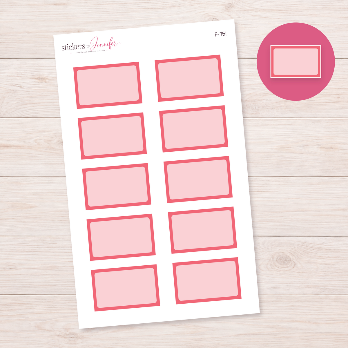 Rose Framed Planner Box Planner Stickers | F-751