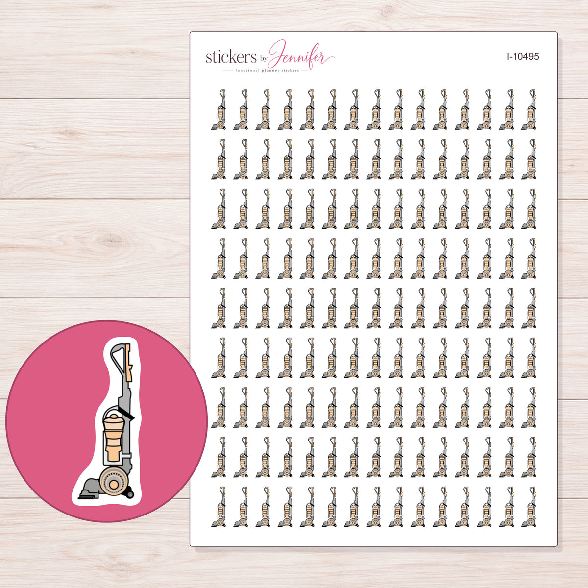 I-10495 planner sticker sheet with enlarged sticker detail