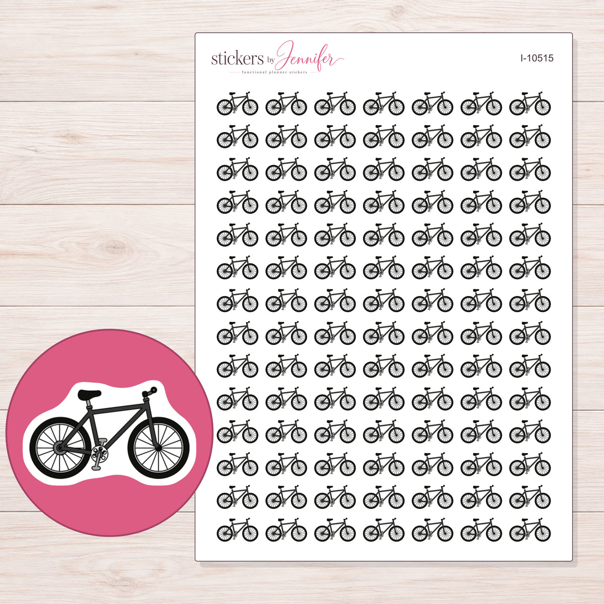 I-10515 planner sticker sheet with enlarged sticker detail