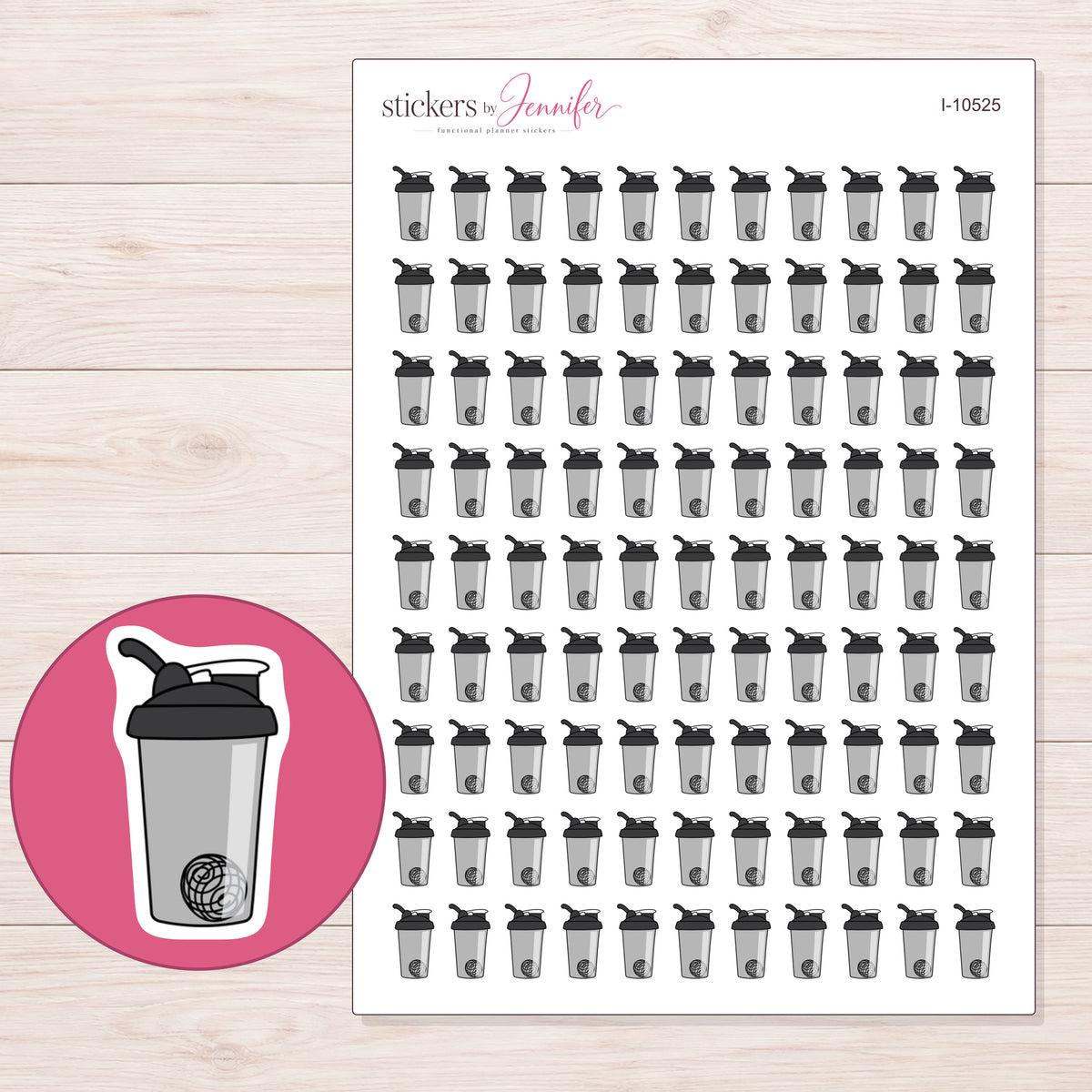 I-10525 planner sticker sheet with enlarged sticker detail