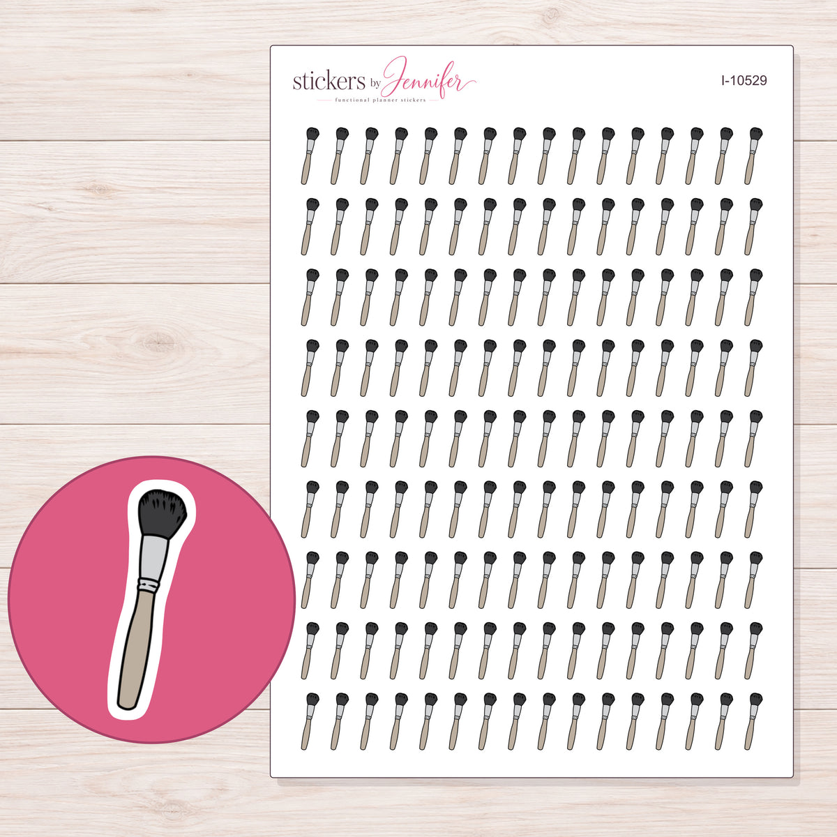 I-10529 planner sticker sheet with enlarged sticker detail