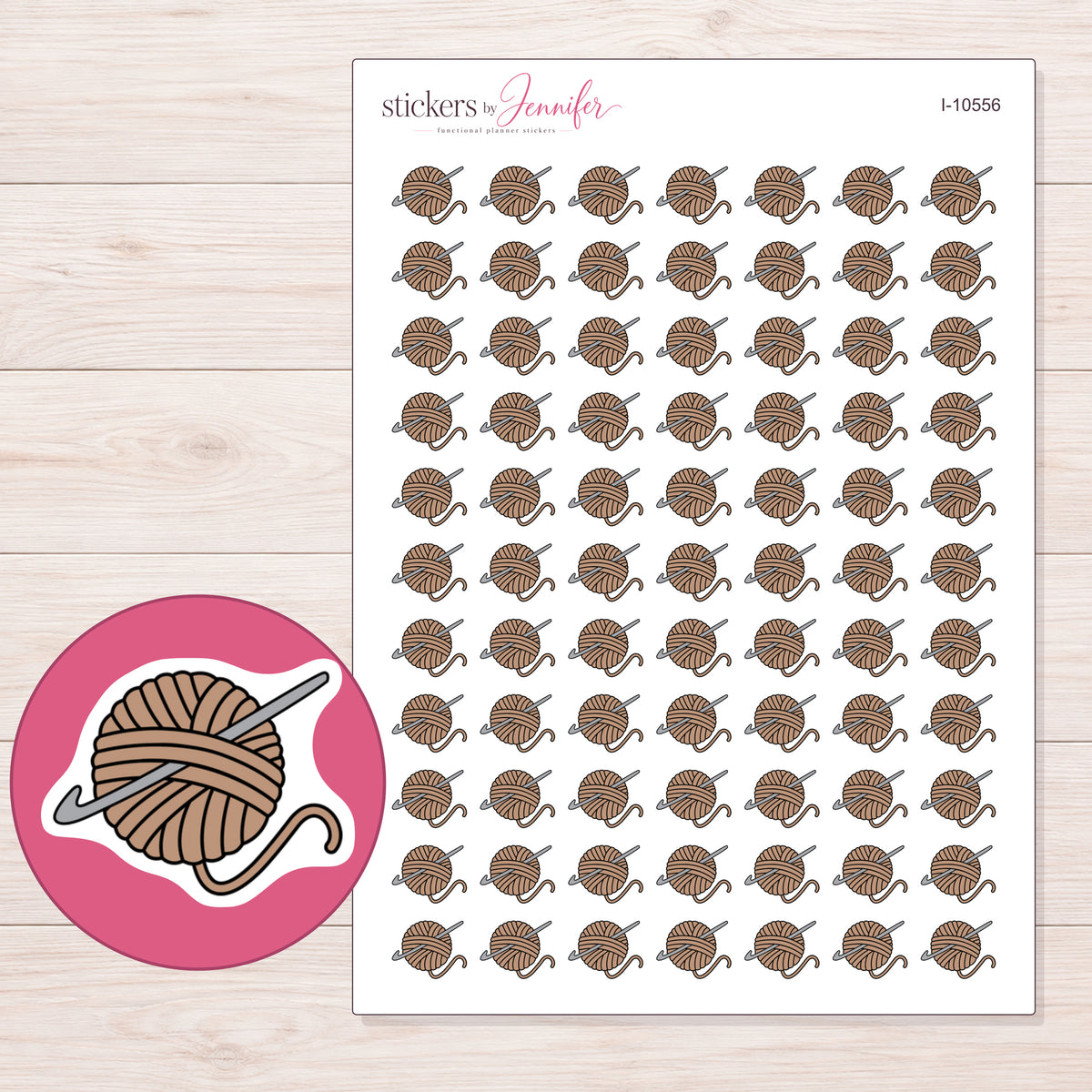 I-10556 planner sticker sheet with enlarged sticker detail