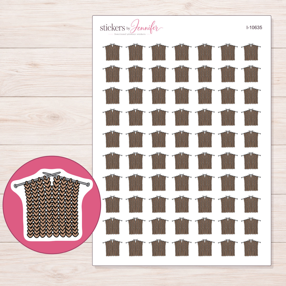 I-10635 planner sticker sheet with enlarged sticker detail