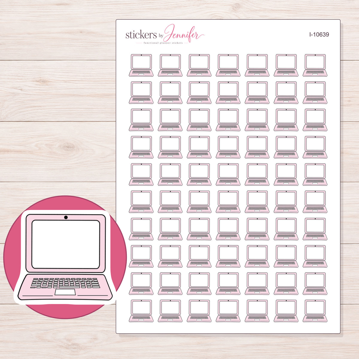 I-10639 planner sticker sheet with enlarged sticker detail