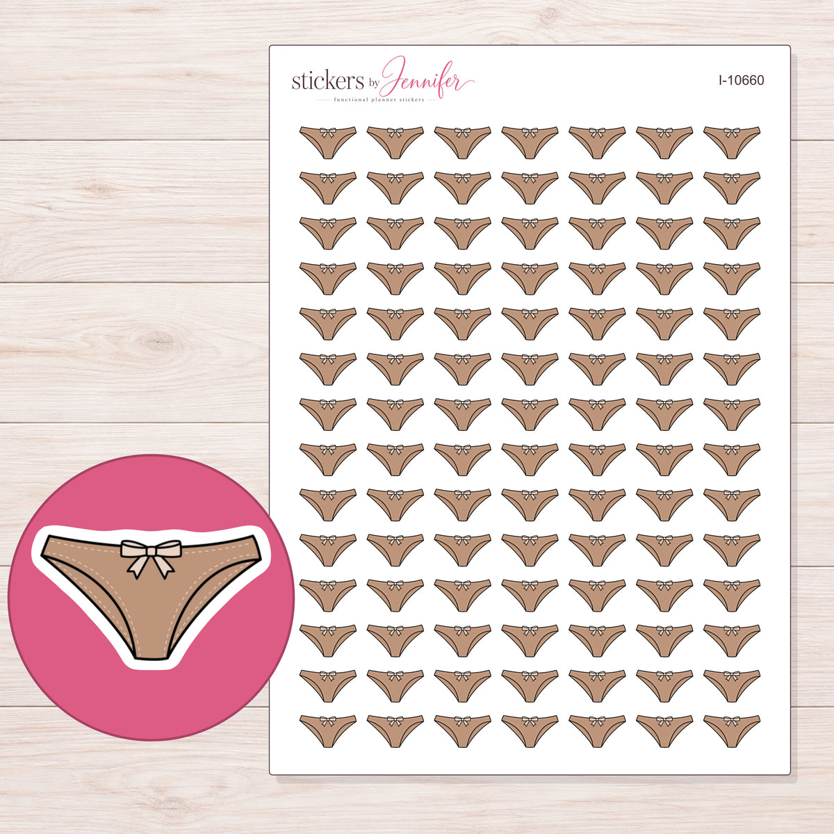 I-10660 planner sticker sheet with enlarged sticker detail
