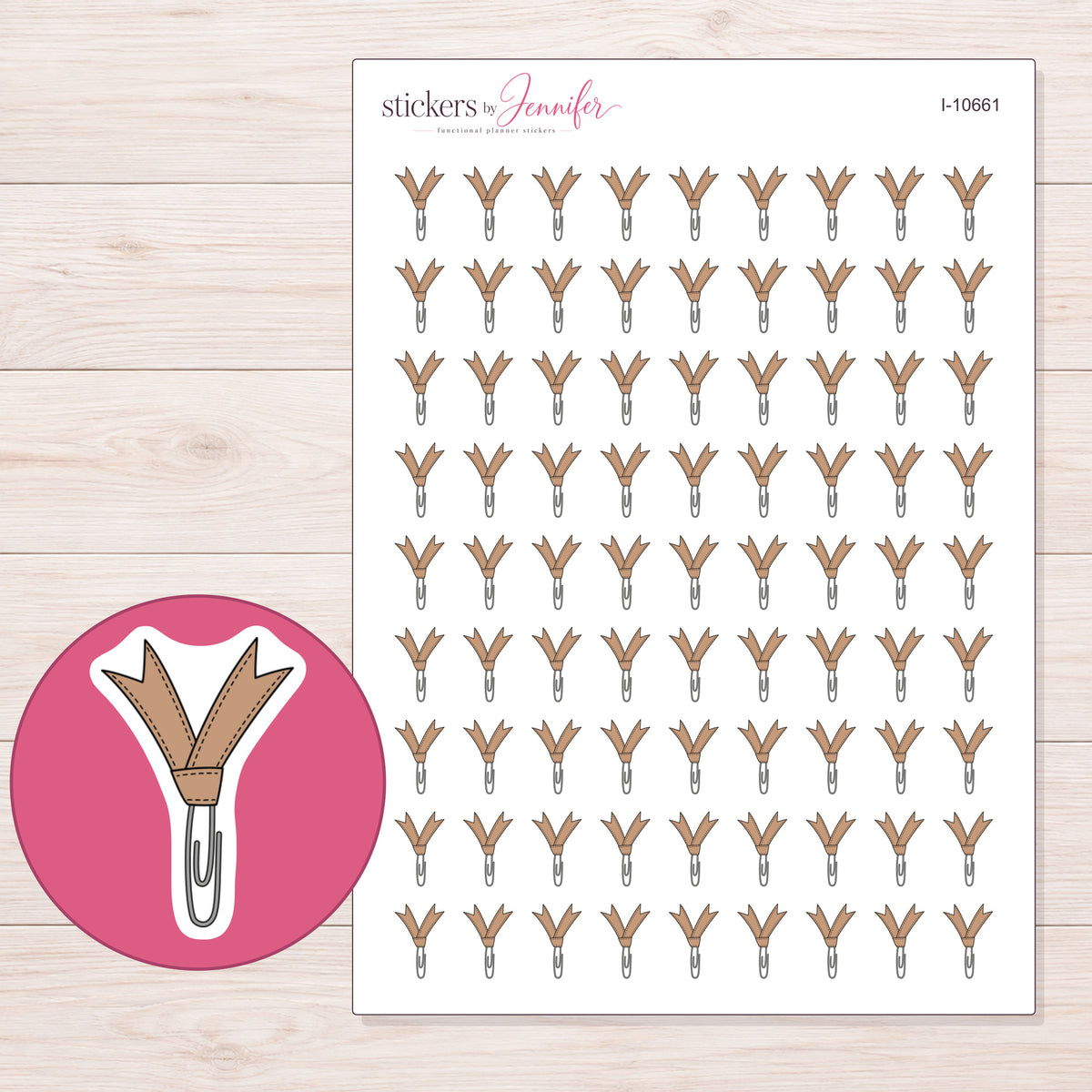 I-10661 planner sticker sheet with enlarged sticker detail
