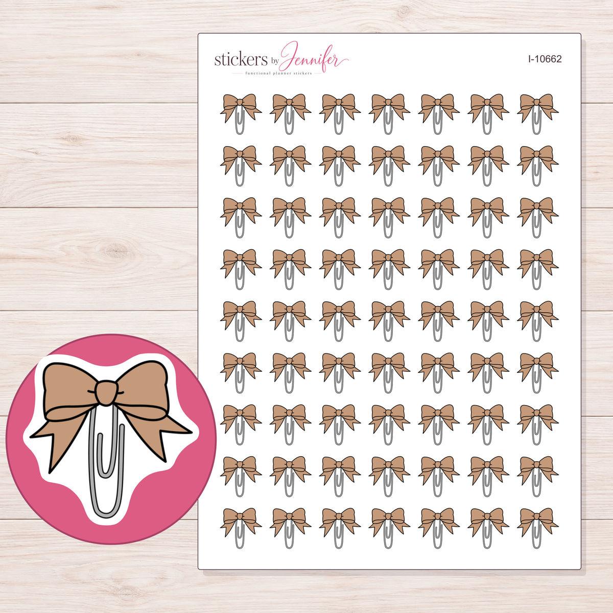 I-10662 planner sticker sheet with enlarged sticker detail