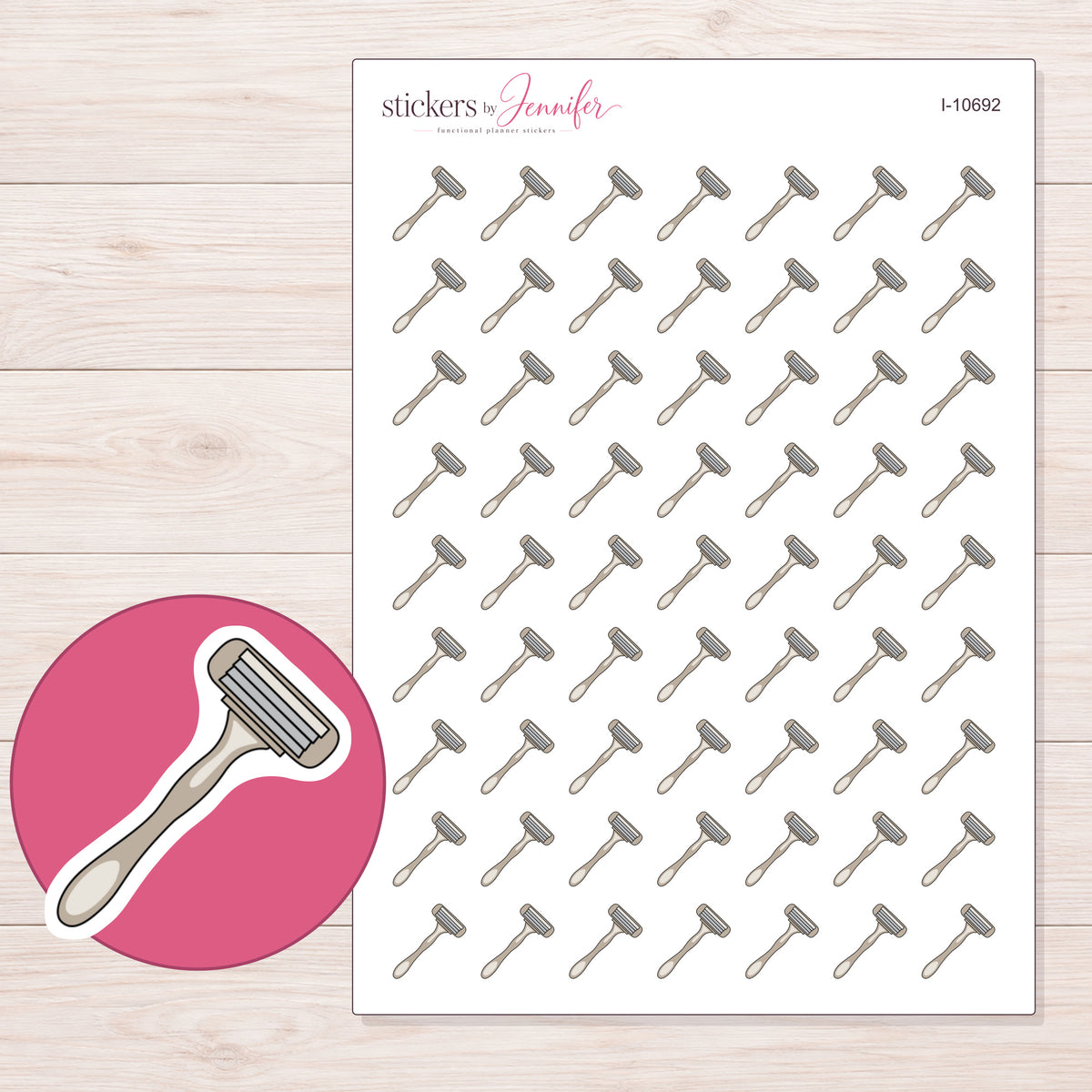 I-10692 planner sticker sheet with enlarged sticker detail