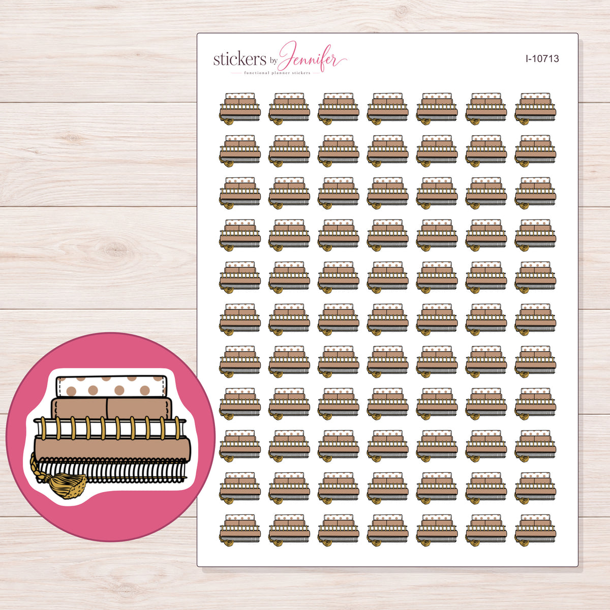 I-10713 planner sticker sheet with enlarged sticker detail