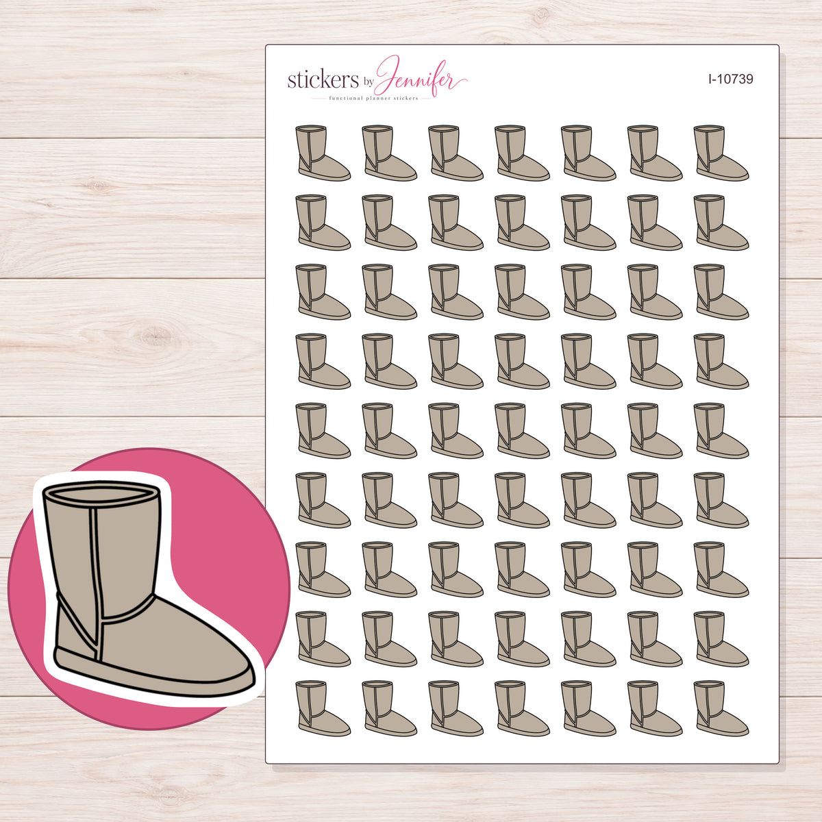 I-10739 planner sticker sheet with enlarged sticker detail