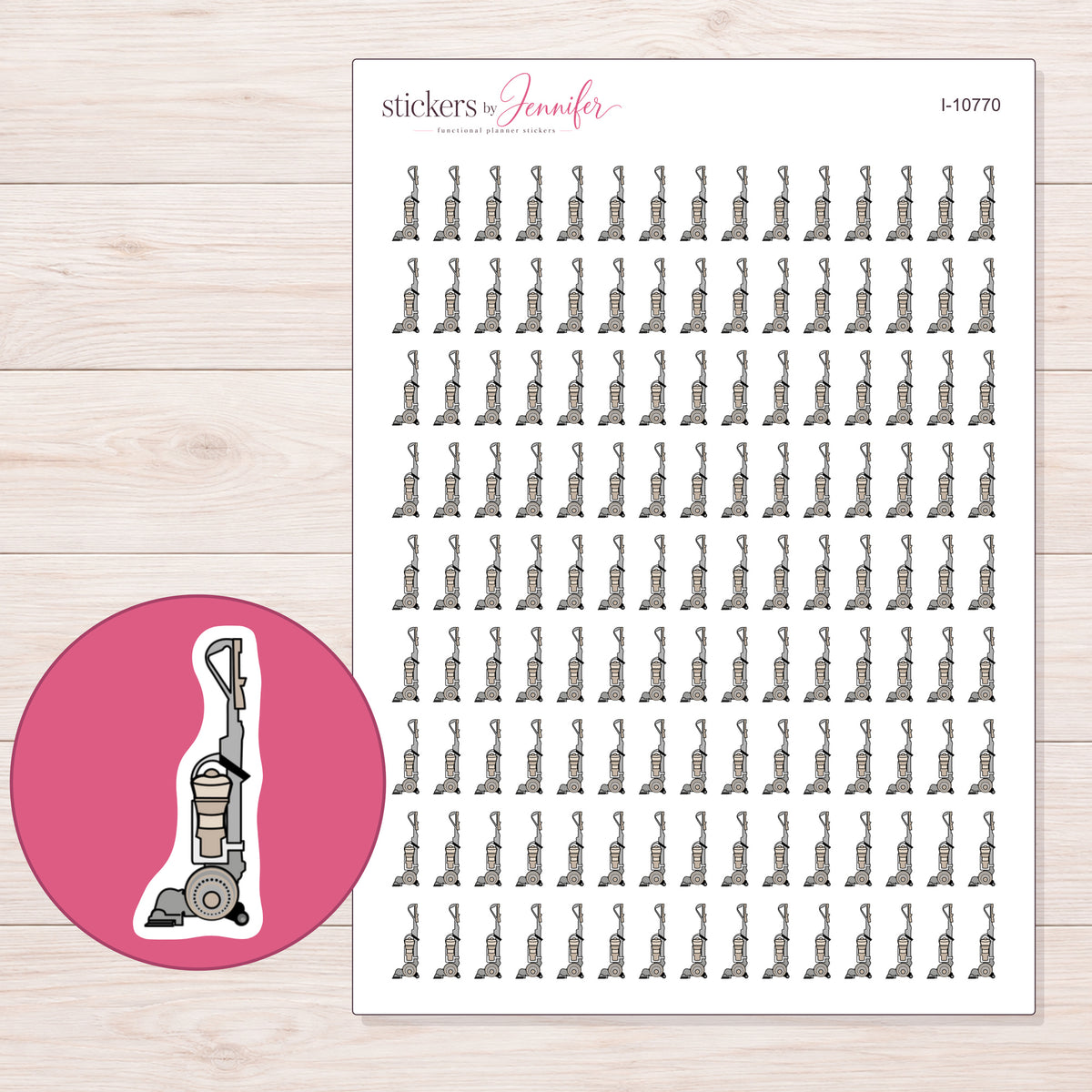 I-10770 planner sticker sheet with enlarged sticker detail