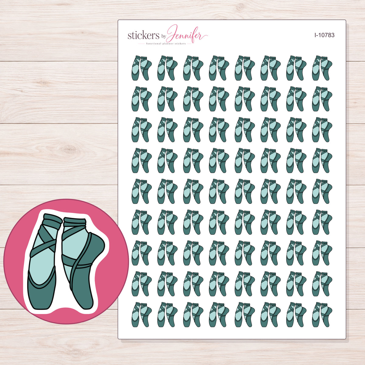 I-10783 planner sticker sheet with enlarged sticker detail