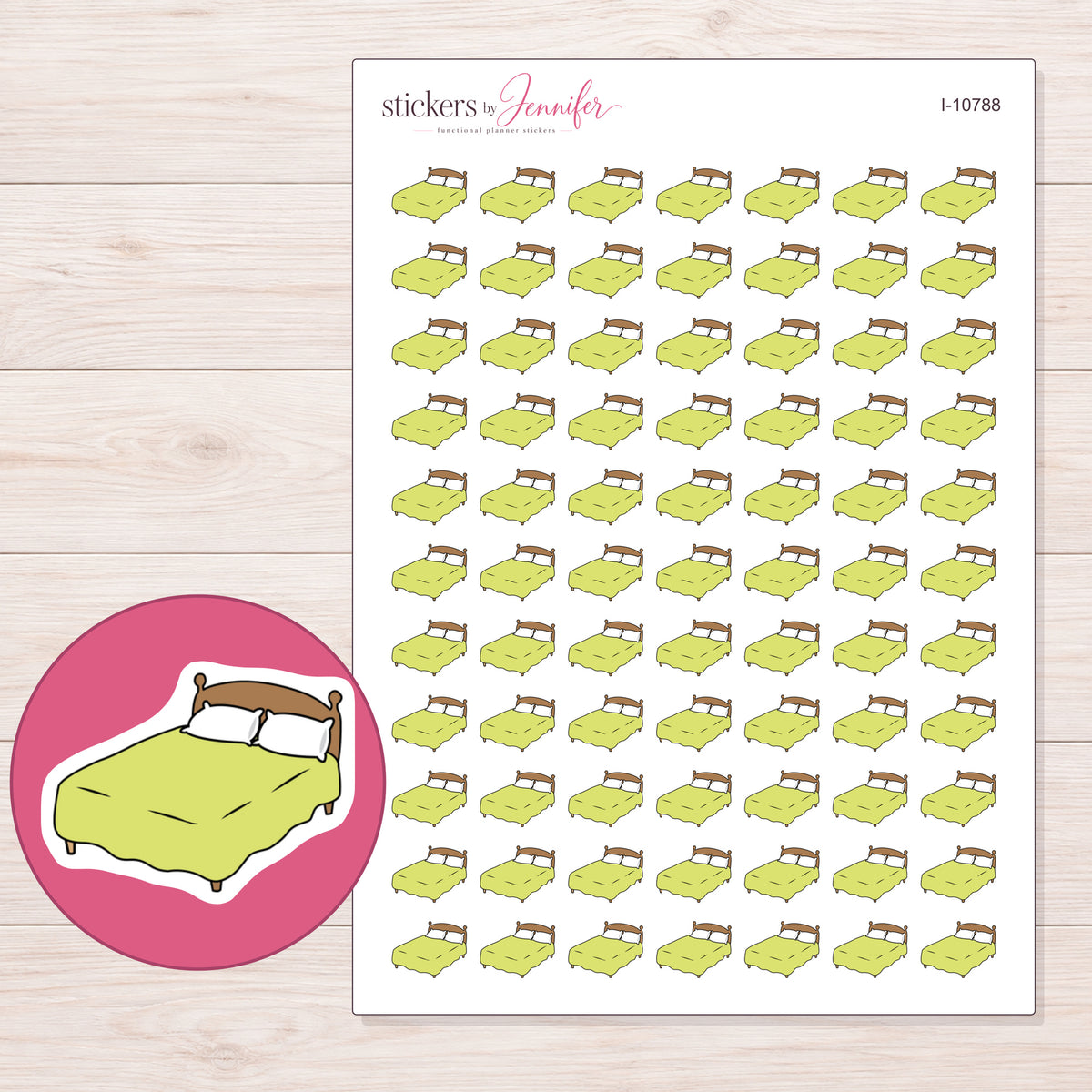 I-10788 planner sticker sheet with enlarged sticker detail