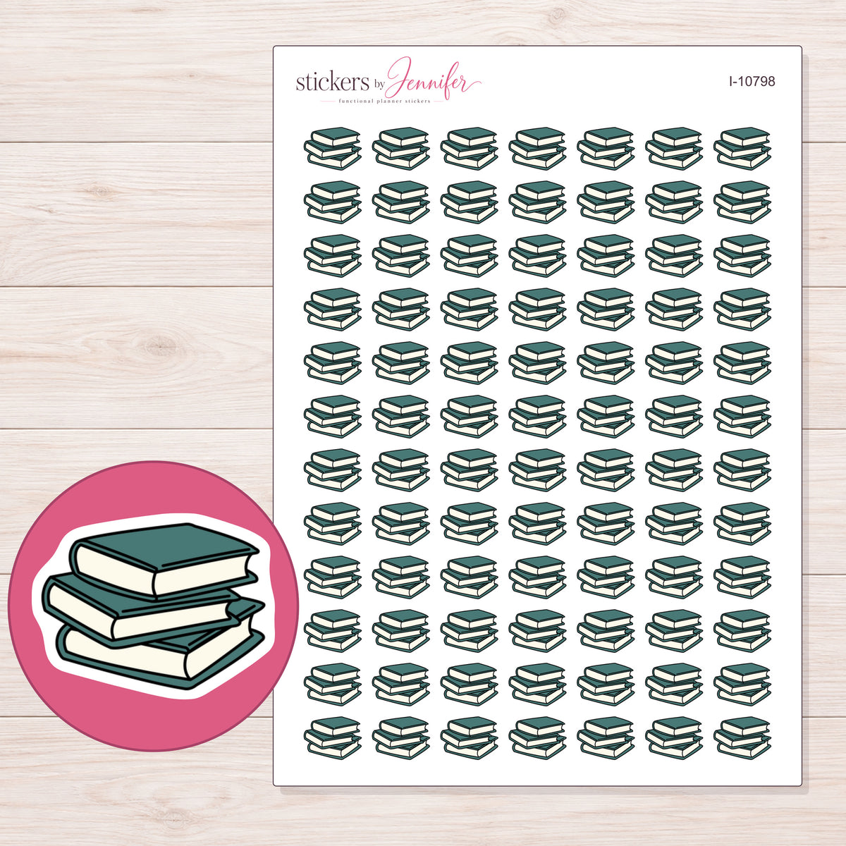 I-10798 planner sticker sheet with enlarged sticker detail