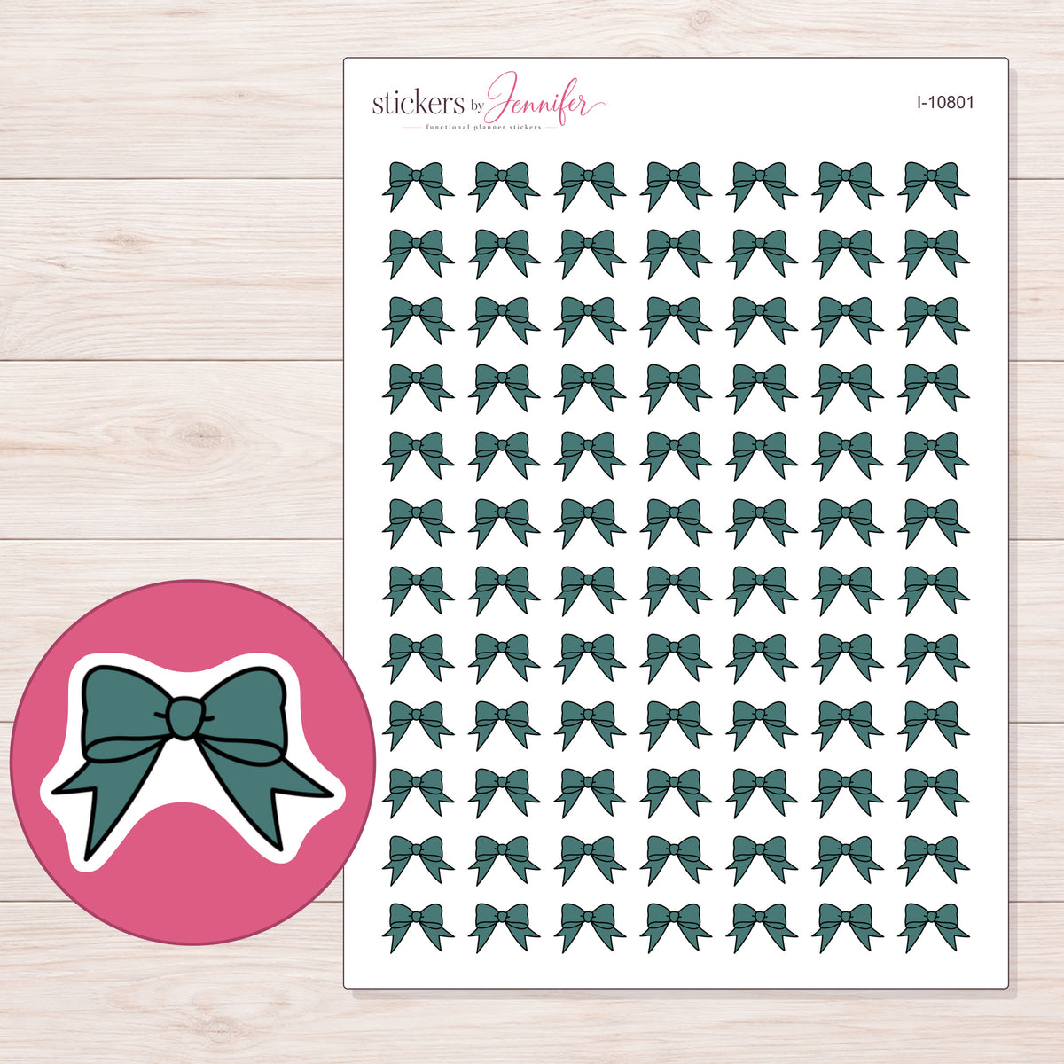I-10801 planner sticker sheet with enlarged sticker detail