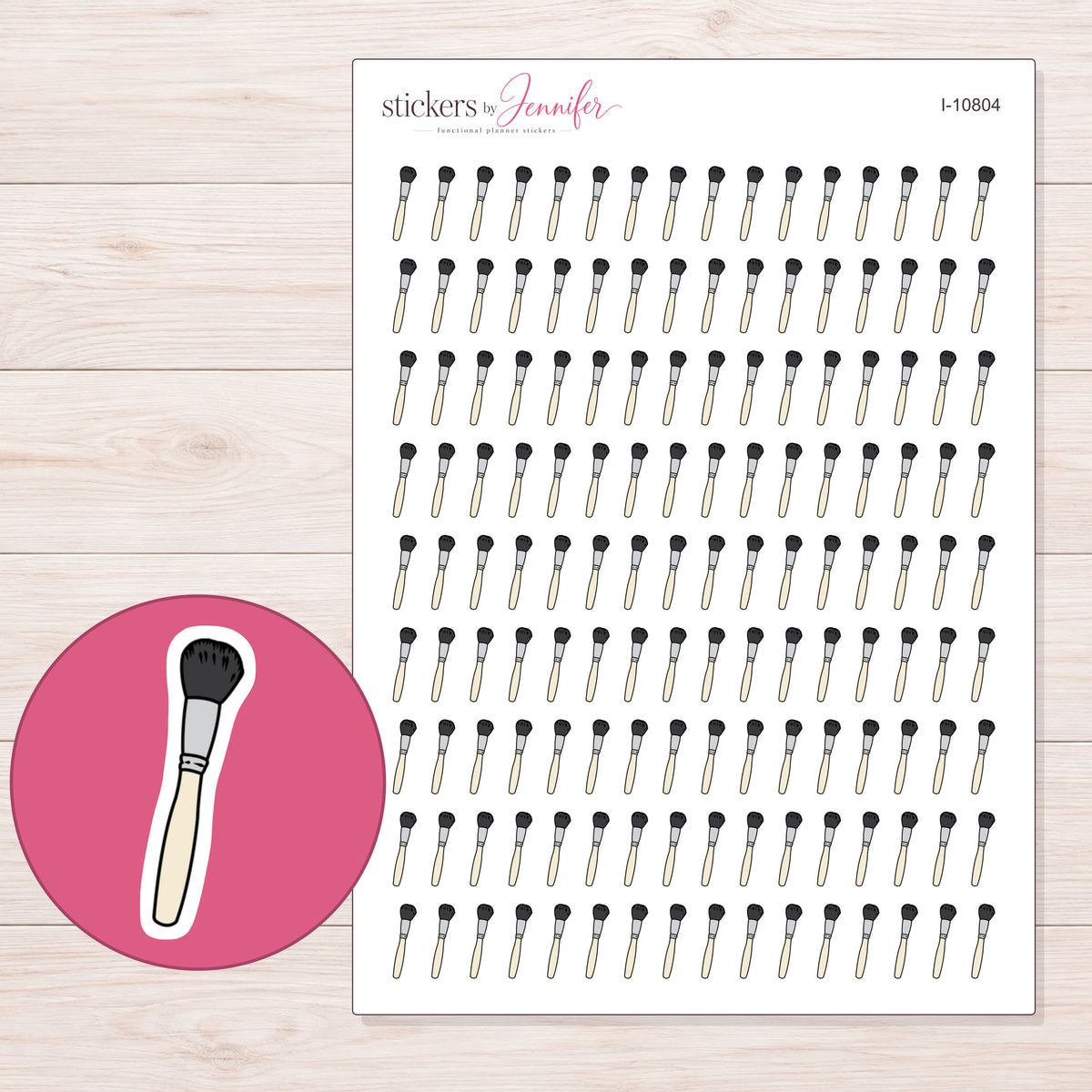 I-10804 planner sticker sheet with enlarged sticker detail