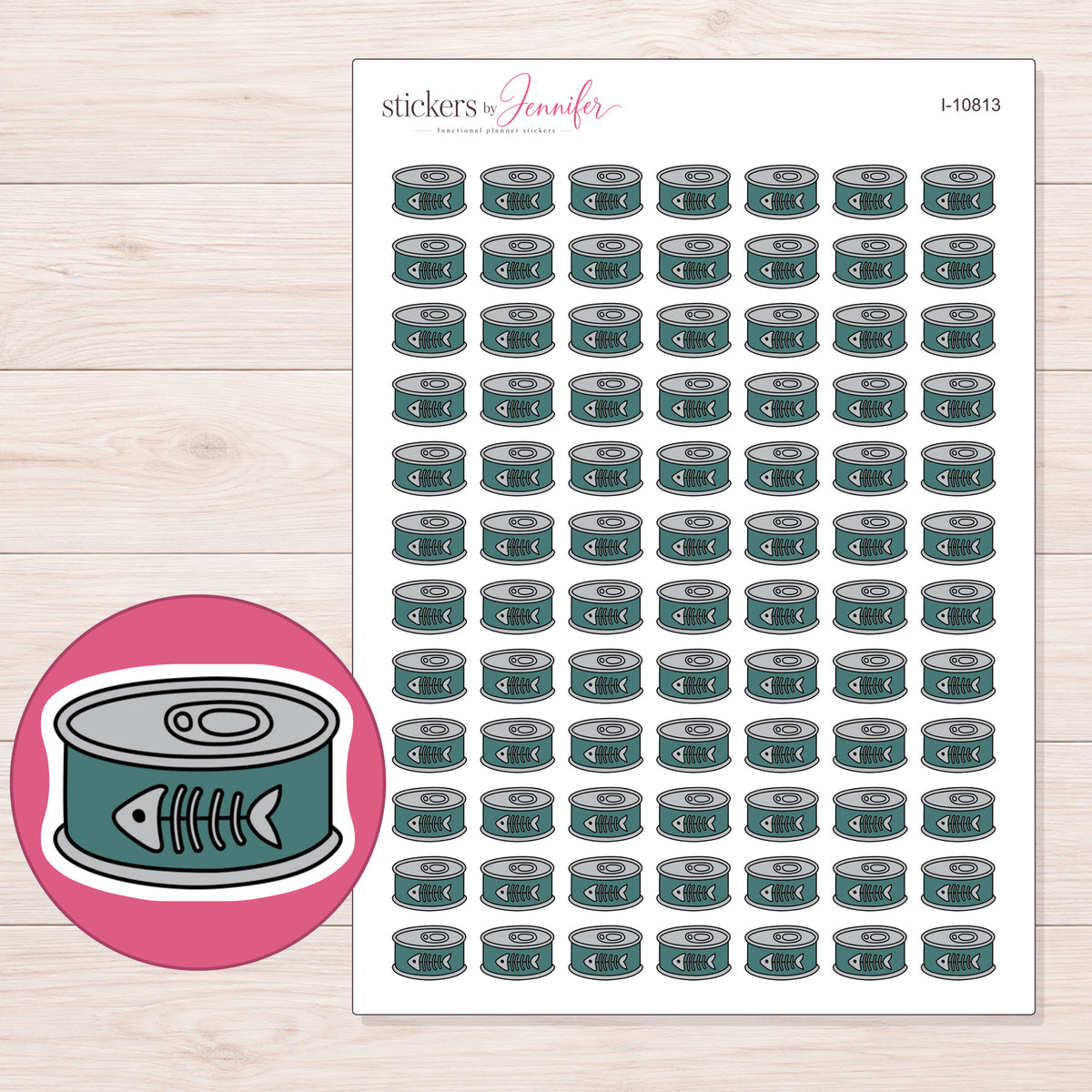 I-10813 planner sticker sheet with enlarged sticker detail
